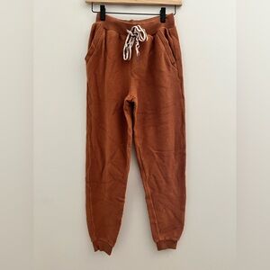 Aerie Rust Ribbed Joggers